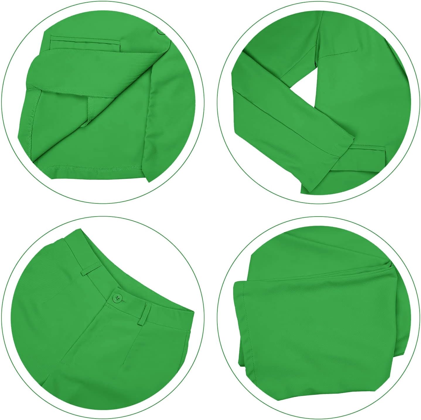 HuiSiFang Womens Fall Fashion 2 Piece Blazer Sets Open Front Blazers and Slim Fit Pants Suits Set - Image 6