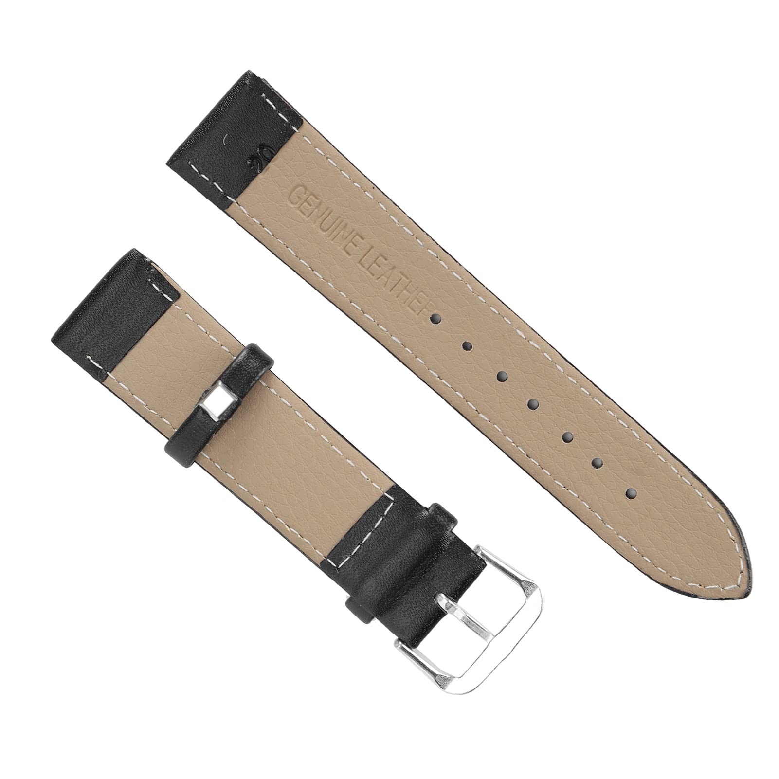 Ejoyous Correa de Reloj de Cuero con Hebilla, Correas de Reloj, Correa de Cambio Rápido, de Repuesto Universal para Hombres y Mujeres (20MM)