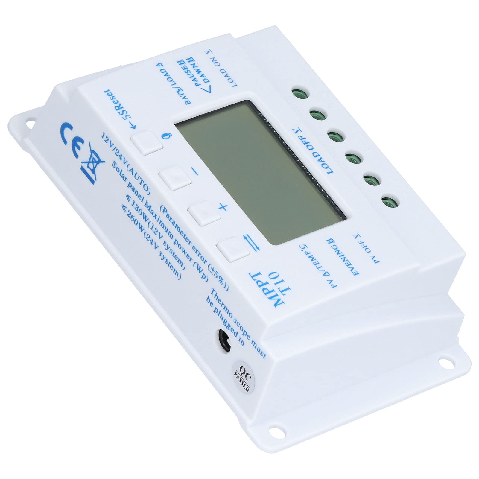 Hyuduo Contrôleur de Charge Solaire MPPT avec écran LCD, 12V/24V Auto