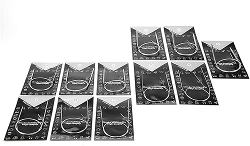 Miniatura 9 de Agujas de tejer circulares, agujas de tejer circulares de 16 pulgadas, aguja de tejer artesanal, tamaño 4, juego de tejido de suéter (16.9 in), 11
