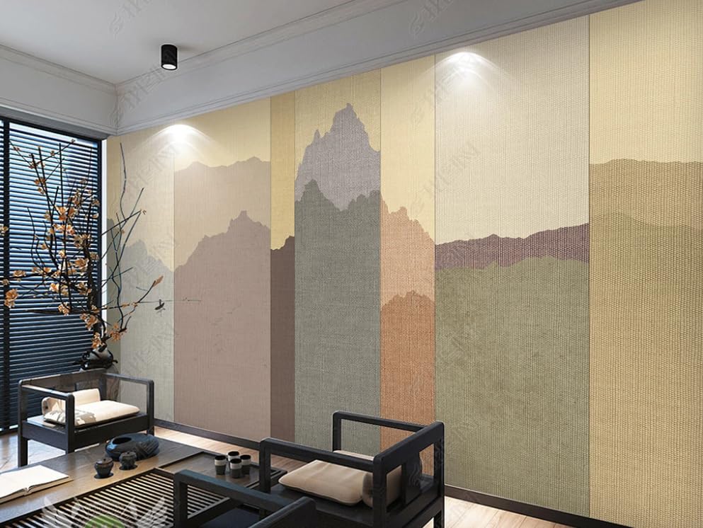 Papier peint intissé effet lin grand format pour masquer les défauts