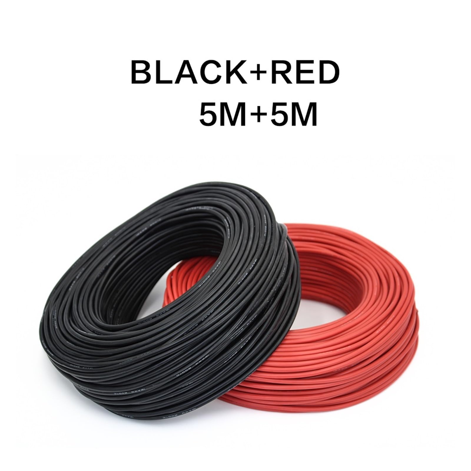 Alambre y cable de silicona 10AWG 12AWG 14AWG 16AWG 18AWG 20AWG 2,5 mm 0,75 milímetros cuadrados(Red black,15 AWG 1.5mm)