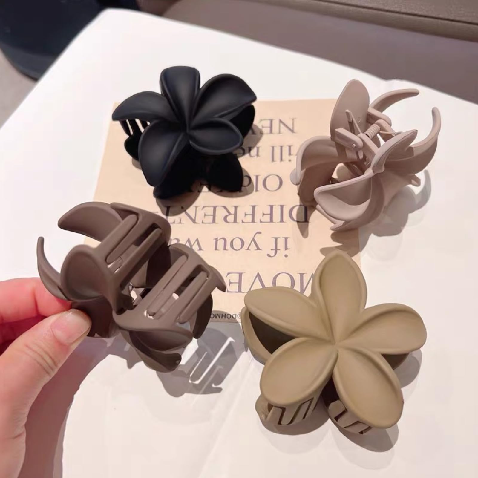 Ypkia 4 pcs Hair Claw Clips Matt Hair Clip Large Claw Clips Set for Women Thick and Thin Hair Accessories - Image 2