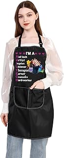 BDPWSS Nail Tech Apron For Women I'm a Nail Tech Artist Inspirer Listener Therapist Earner Counselor Hard-Worker