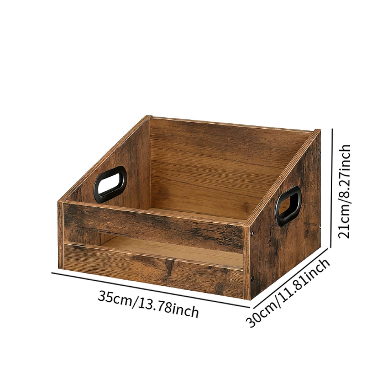 Cassa Porta Dischi in Vinile, Porta Dischi Rustico in Legno per Casa, Ufficio.