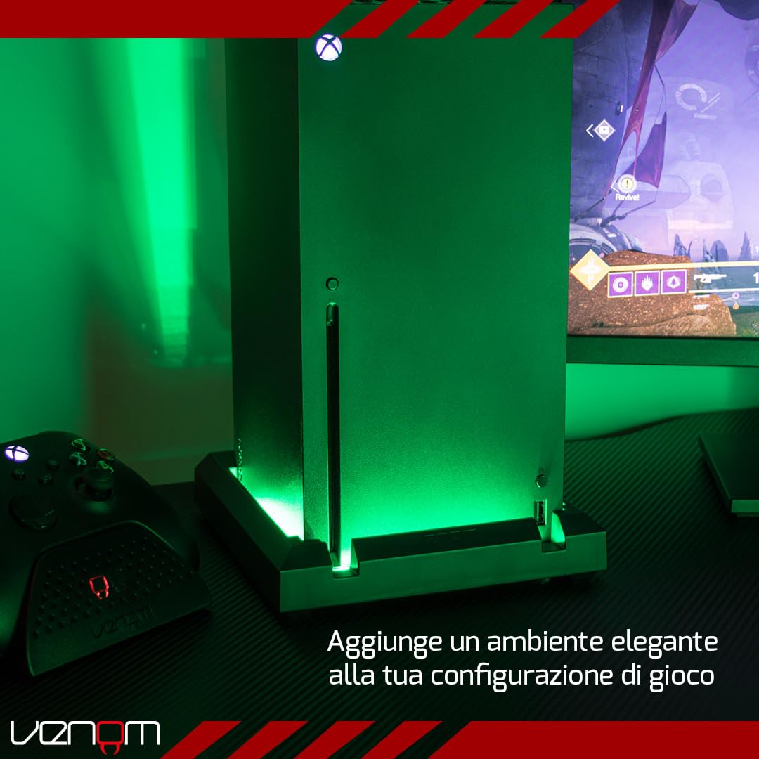 Venom Supporto console illuminato a LED multicolore (Xbox Series X) (Xbox Series X)