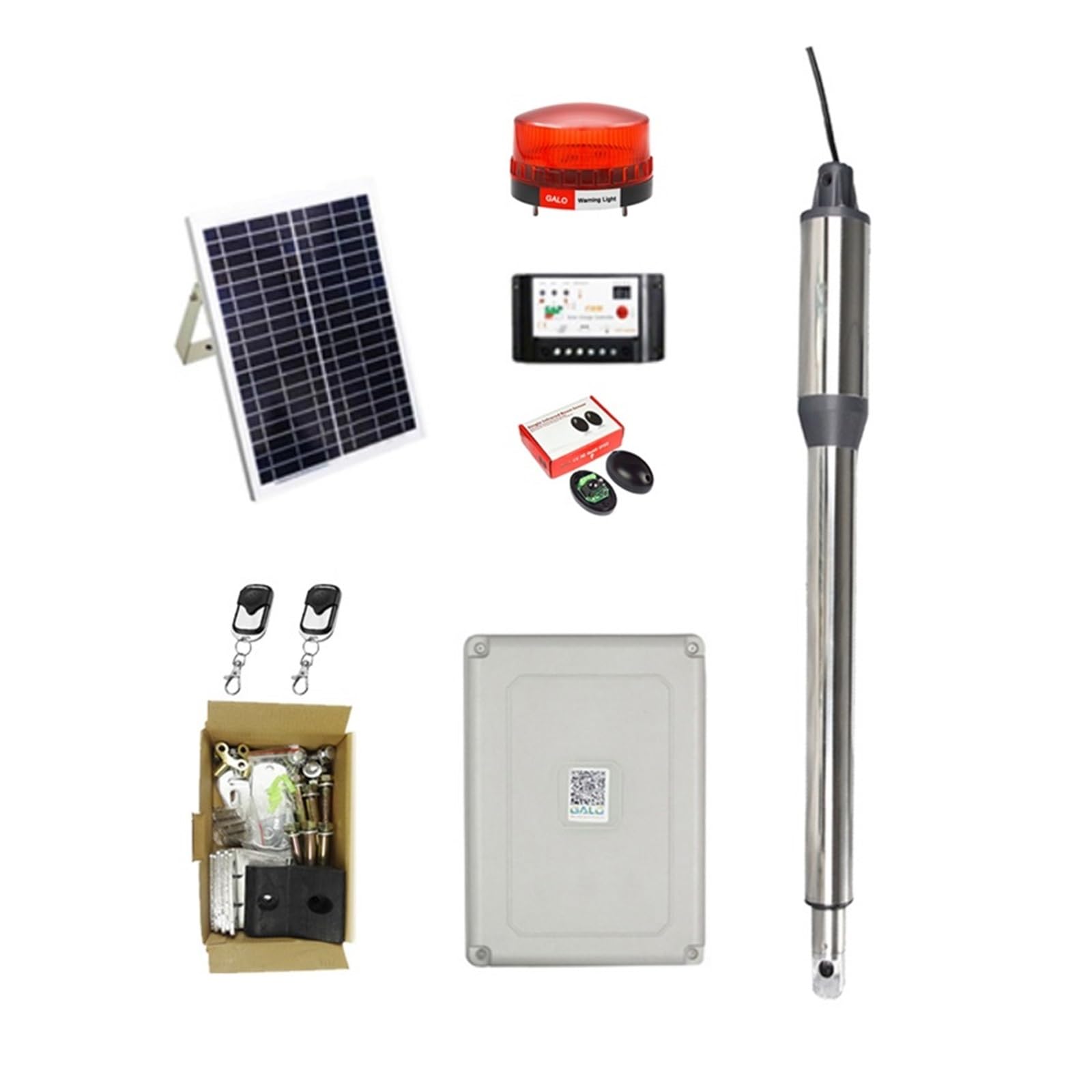 Automatic (660lb) Single Swing Automatic Gate Opener Kit Suitable for Opening Gates/Gate Motor Solar Powered Optional(Kit g)