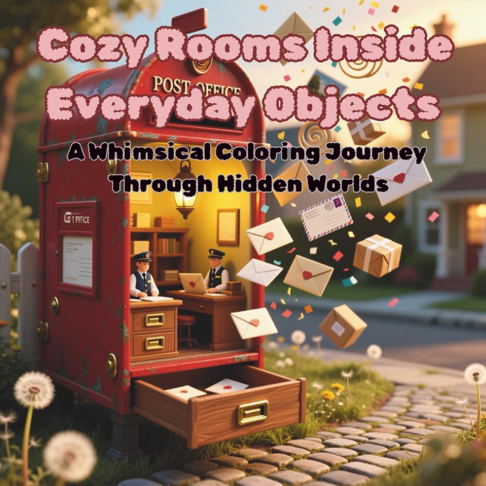 Cozy Rooms Inside Everyday Objects: A Whimsical Coloring Journey Through Hidden Worlds