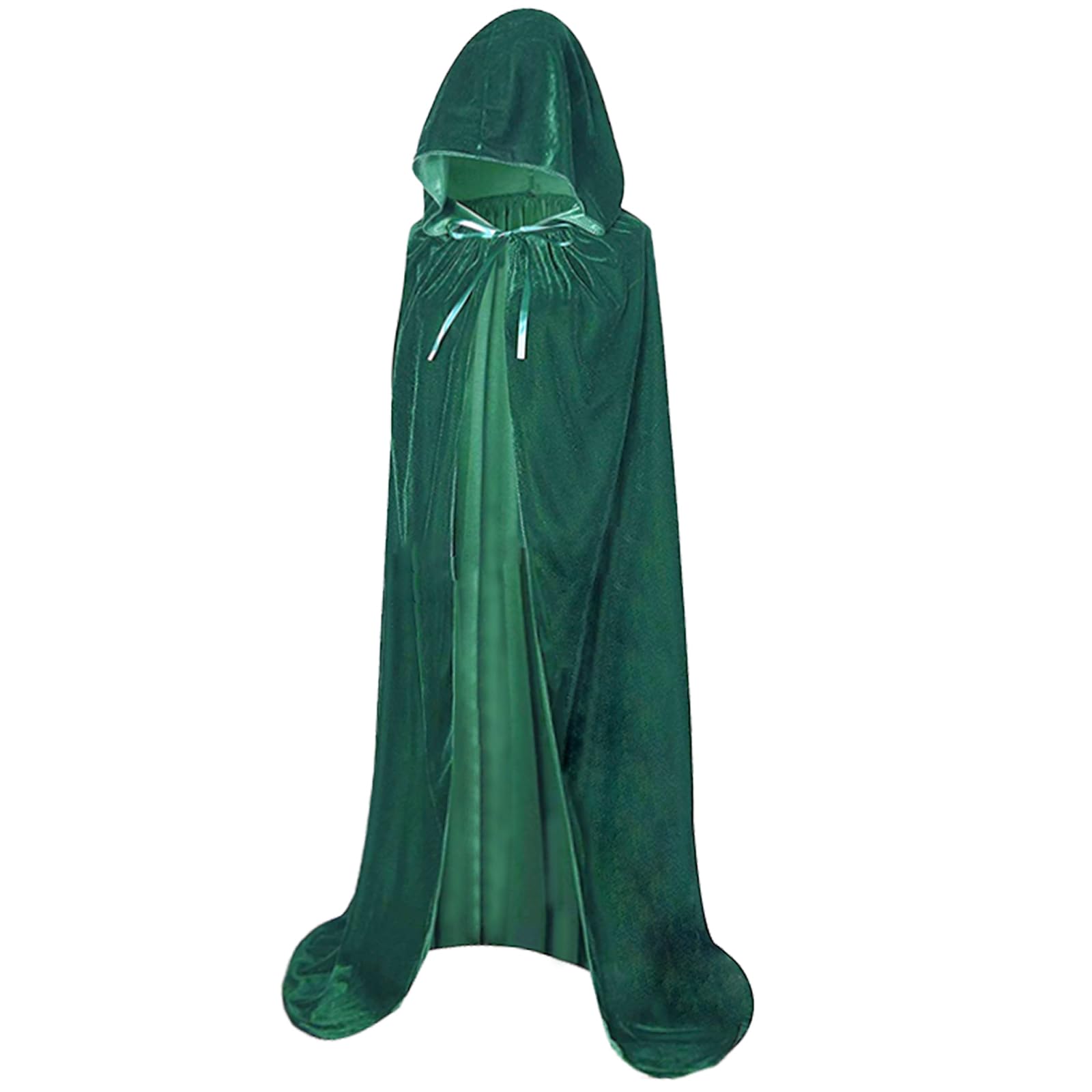 Hooded Cloak Long Velvet Cape for Adult Christmas Halloween Cloak Costumes Hooded Cape Masquerade Dress Up 55inch(Purple-140CM)