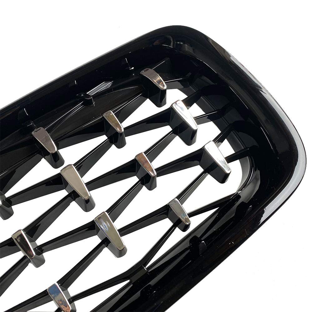 Geetha przedni grill zderzaka samochodowego kratki wyścigowe, dla BMW, serii 3 F30 F31 320i 325i 328i 330i 335i 2012-2018 diamentowa kratka