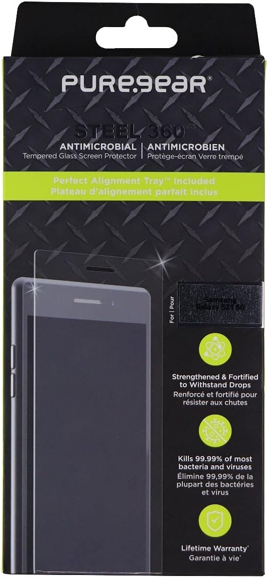 PureGear Steel 360 Series Tempered Glass for Samsung Galaxy S21 5G - Clear