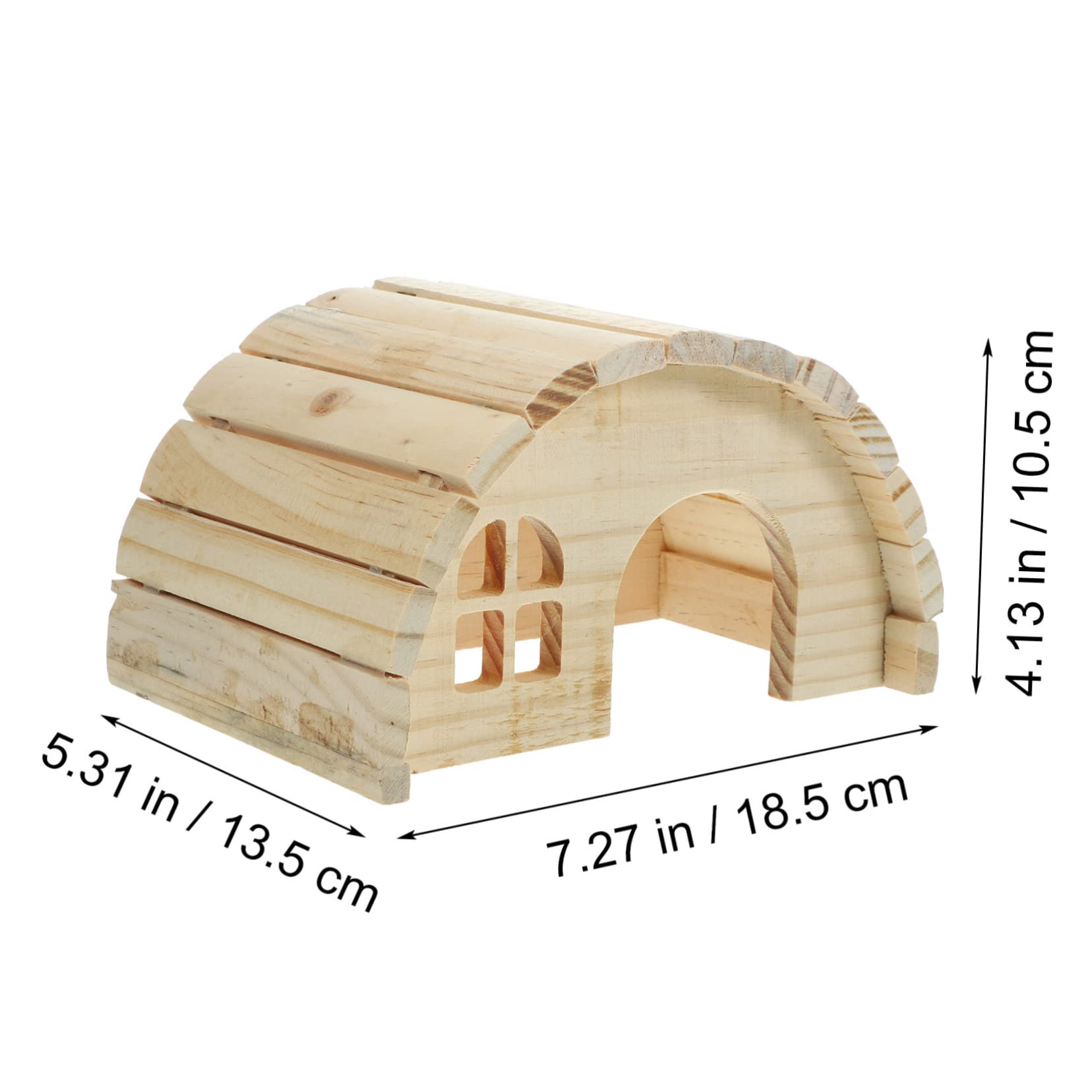 Hohopeti 1 Set Chewable Wooden Hamster House Hideout for Hamsters Rats Guinea Pigs Comfortable Pet Supplies for Resting and Play Durable Design for Daily Activities