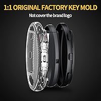 Vista 5 de TANGSEN Funda para llavero TPU Compatible con Infiniti EX FX G JX M Q QX Nissan Altima Armada Cube GT-R Murano Versa Textura de fibra de carbono