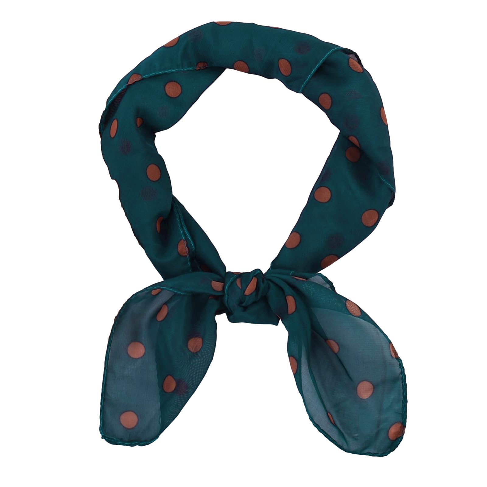 Maxtonser Stylish Black Dotted Small Square Scarf for Men and Women Neckerchief Headscarf Trendy Dotted Neck Scarf Square Scarves