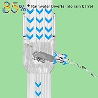 Vista 3 de Desviador de bajante, desviador de agua de lluvia se adapta a bajantes de gran tamaño de 3 x 4 pulgadas y bajante de 2 x 3 pulgadas, sistema