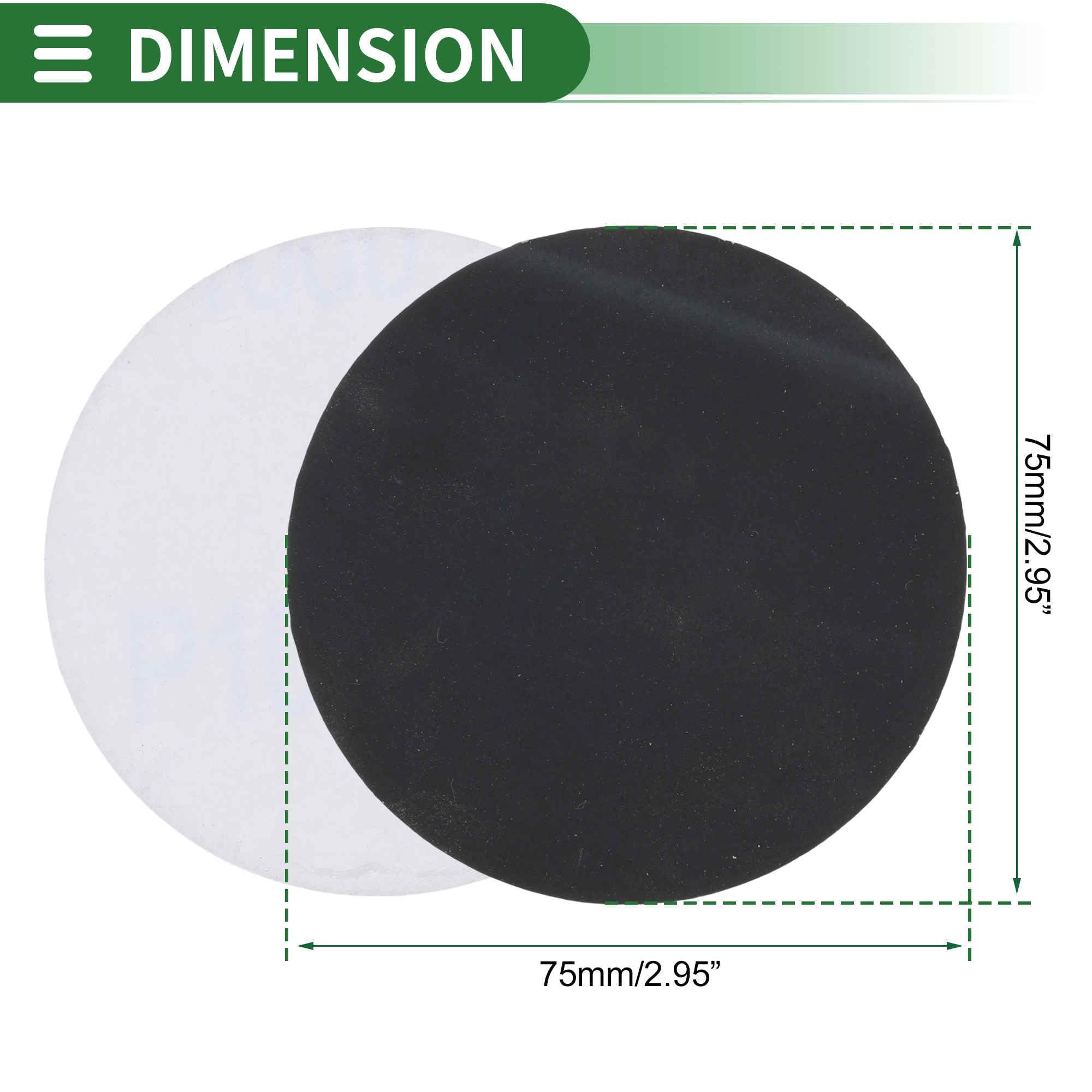A ABSOPRO Sandpaper Hook & Loop Sanding Sheets 75x75mm Black 1000 Grit Efficient Grinding and Polishing Automobile Manufacturing and Repair Metal Processing - Image 3