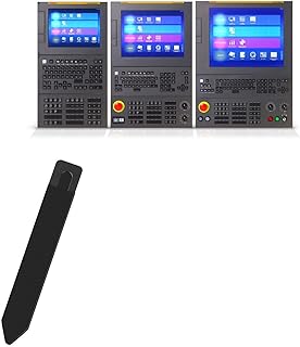 BoxWave Stylus Pouch Compatible with Fanuc Series 32i-B (10.4 in) - Stylus PortaPouch, Stylus Holder Carrier Portable Self-Adhesive for Fanuc Series 32i-B (10.4 in) - Jet Black