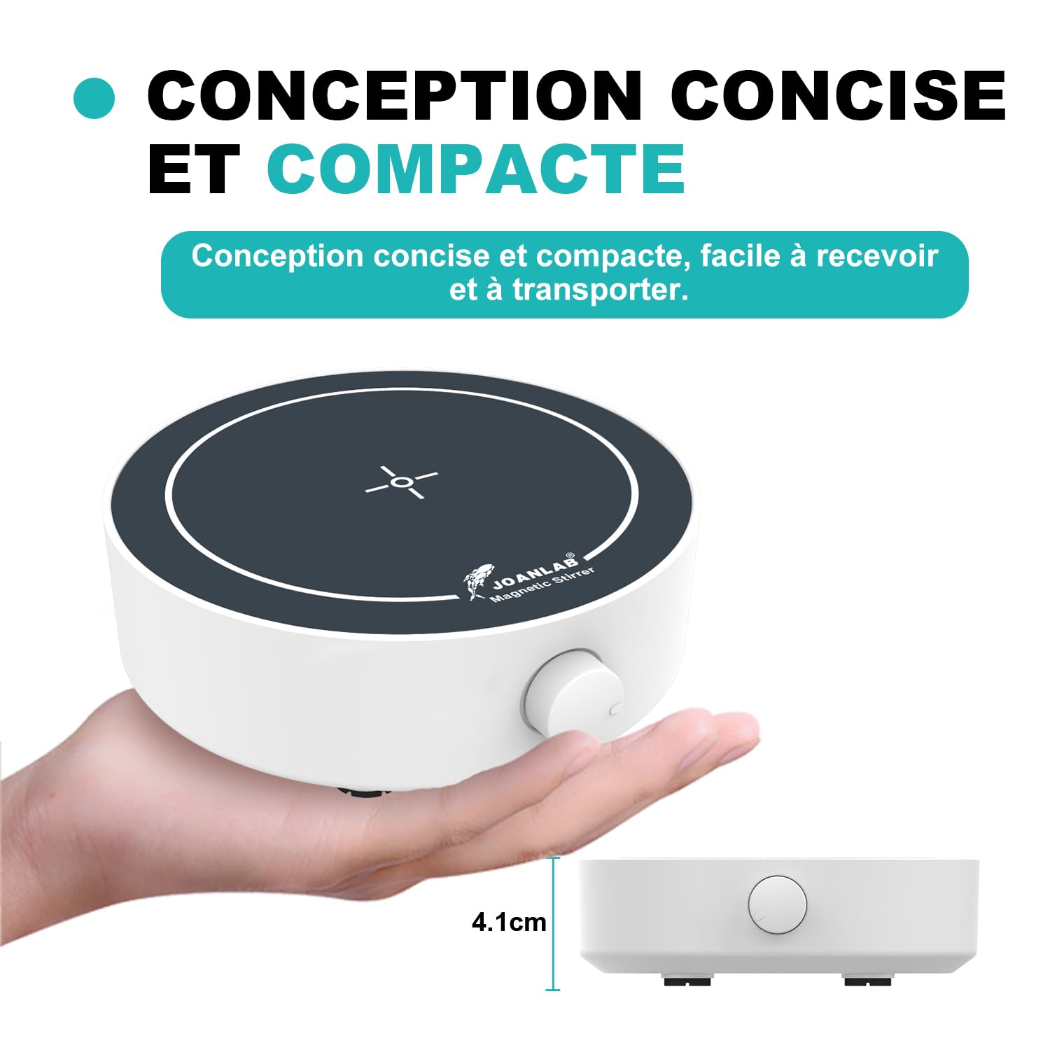 JOANLAB Mini plaque d'agitation magnétique 350-1800PRM Agitateur de laboratoire avec barre d'agitation, plaque d'agitation magnétique de laboratoire 3000ml