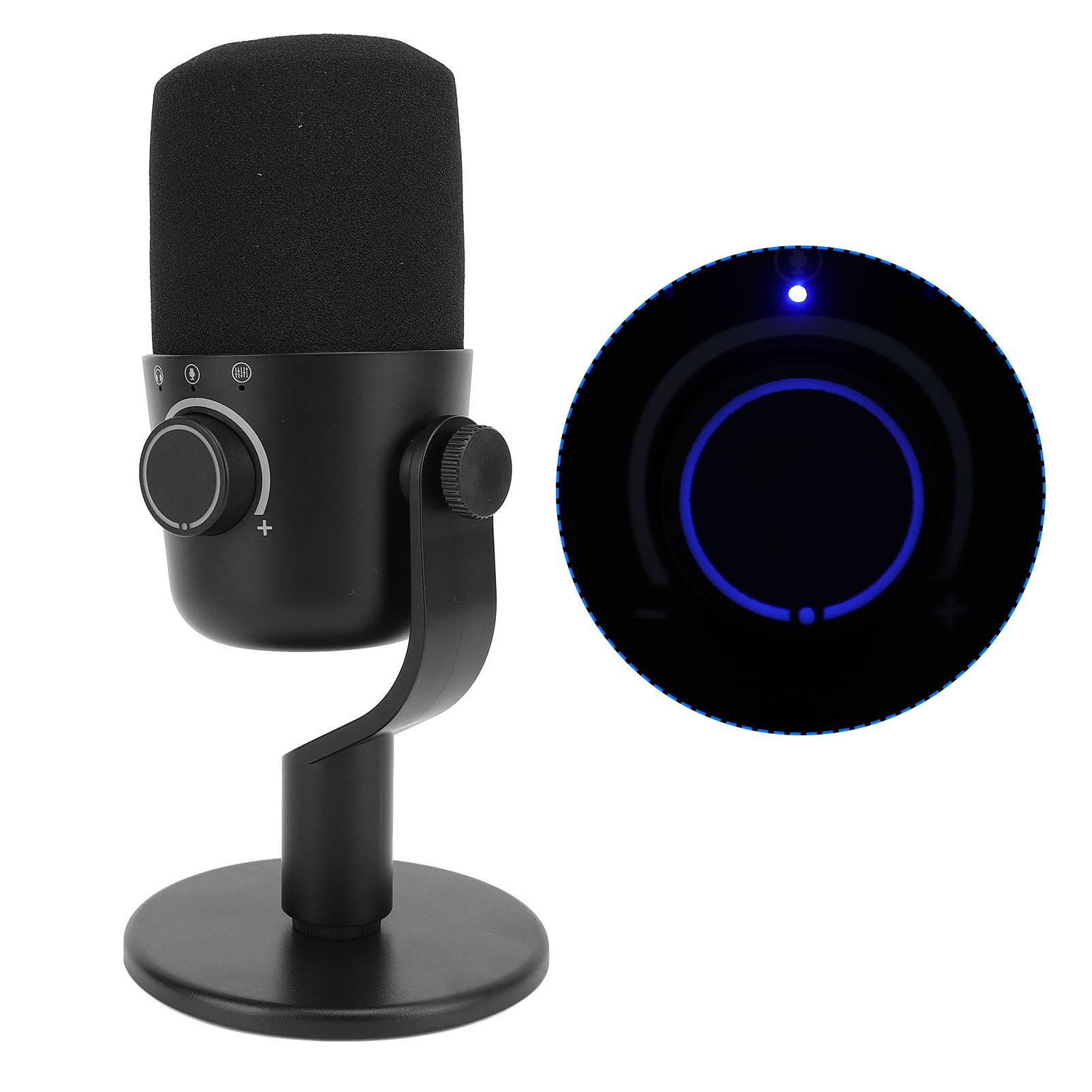 Naroote Gaming-Mikrofon, USB-Kondensatormikrofon, HiFi-Chip-Mikrofon mit Dynamischen RGB-Lichtern, Ideal für PC-Live-Übertragung, und Klaren Gesang