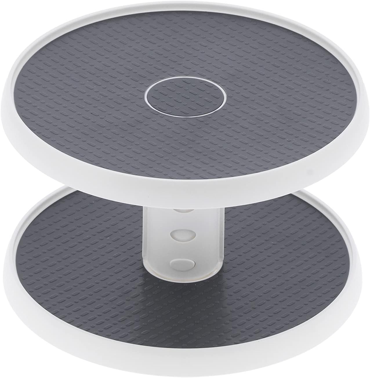 Fdit 2 Tier Rack, Kitchen Organizer, Adjustable Height Turntable, Suitable for Cabinets, Pantry, Bathroom, Refrigerator, Bedroom, Dressing Table