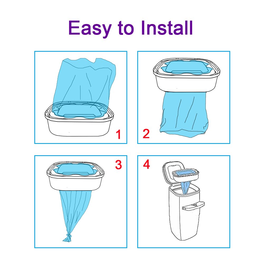 Cartucho de bolsas de repuesto para arena para gatos Genie Cat Litter Standard, Plus y XL, paquete de 12