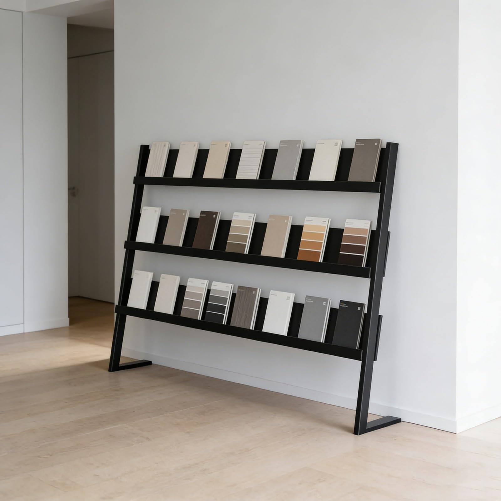 Espositore a 3 ripiani per vetrine, negozi e magazzini, 60 cm, ideale per un facile accesso e presentazioni