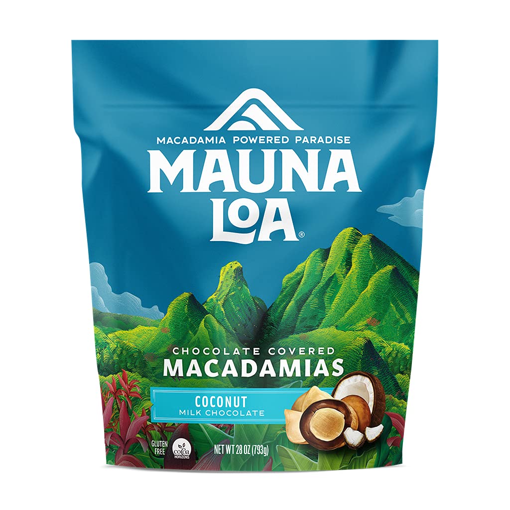 Mauna Loa Premium Roasted Macadamia Nuts, Milk Chocolate Coconut Flavor, 20 Oz Bag (Pack of 1)