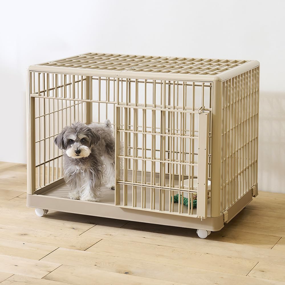 犬用品 アイリスオーヤマ 犬用ゲージ ベージュ プラスチック