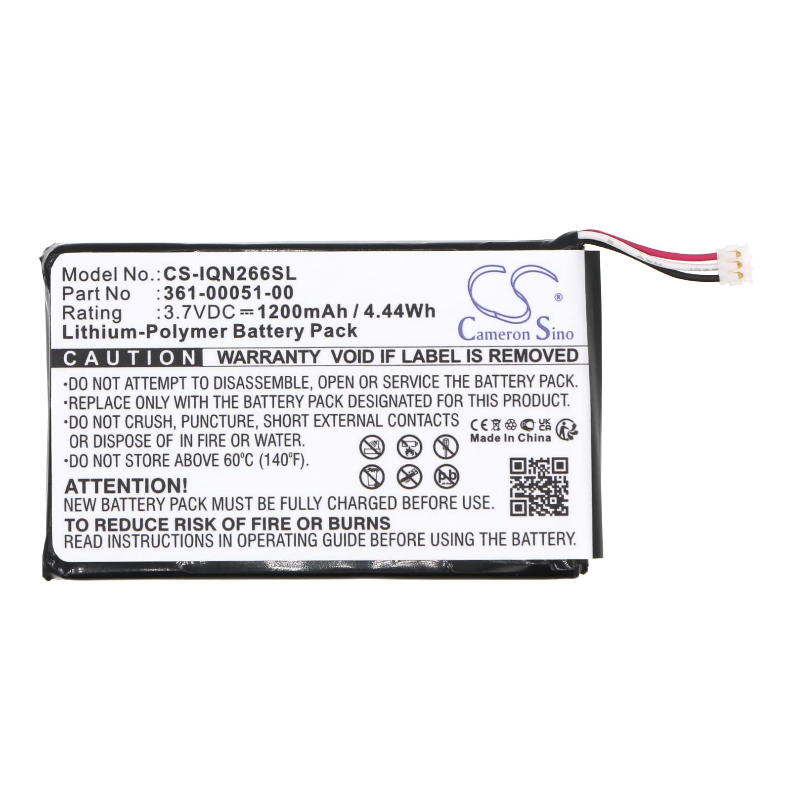 3,7V Akku Li-Polymer für Garmin Nüvi 2460 150LMT 150T - 1200mAh