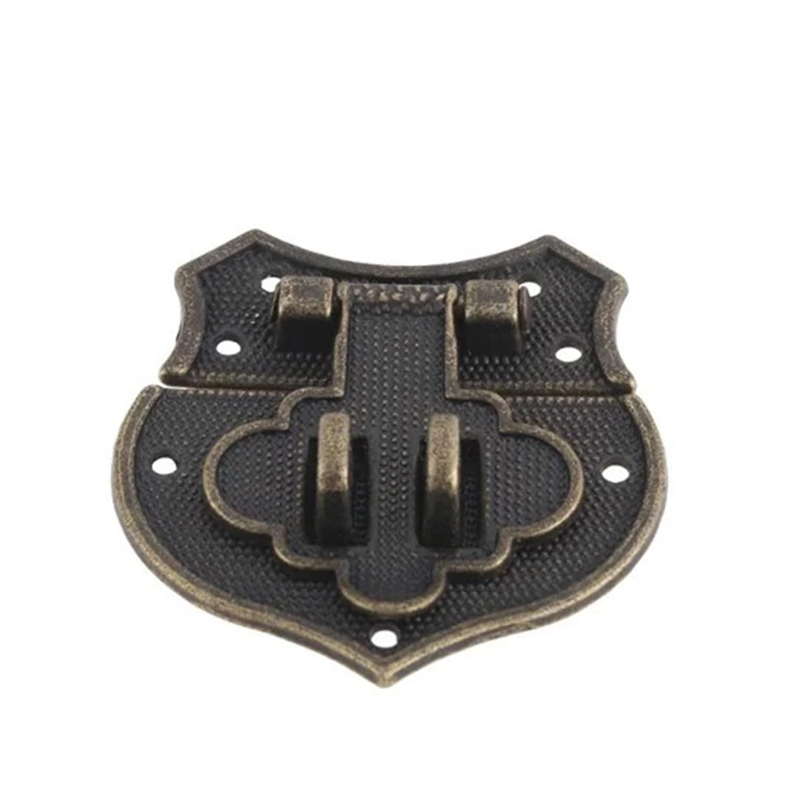 5Pcs 38 * 38mm Bronze/Gold Box Hasp Lock Catch Latches for Jewelry Suitcase Buckle Clasp Antique Padlock Furniture Hardware(Brass)