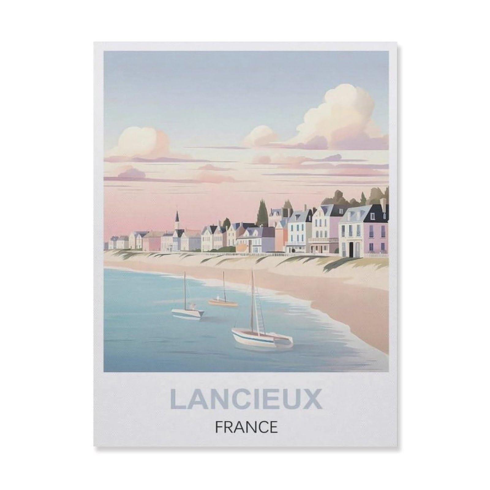Tin Sign，Lancieux France(15x30cm）