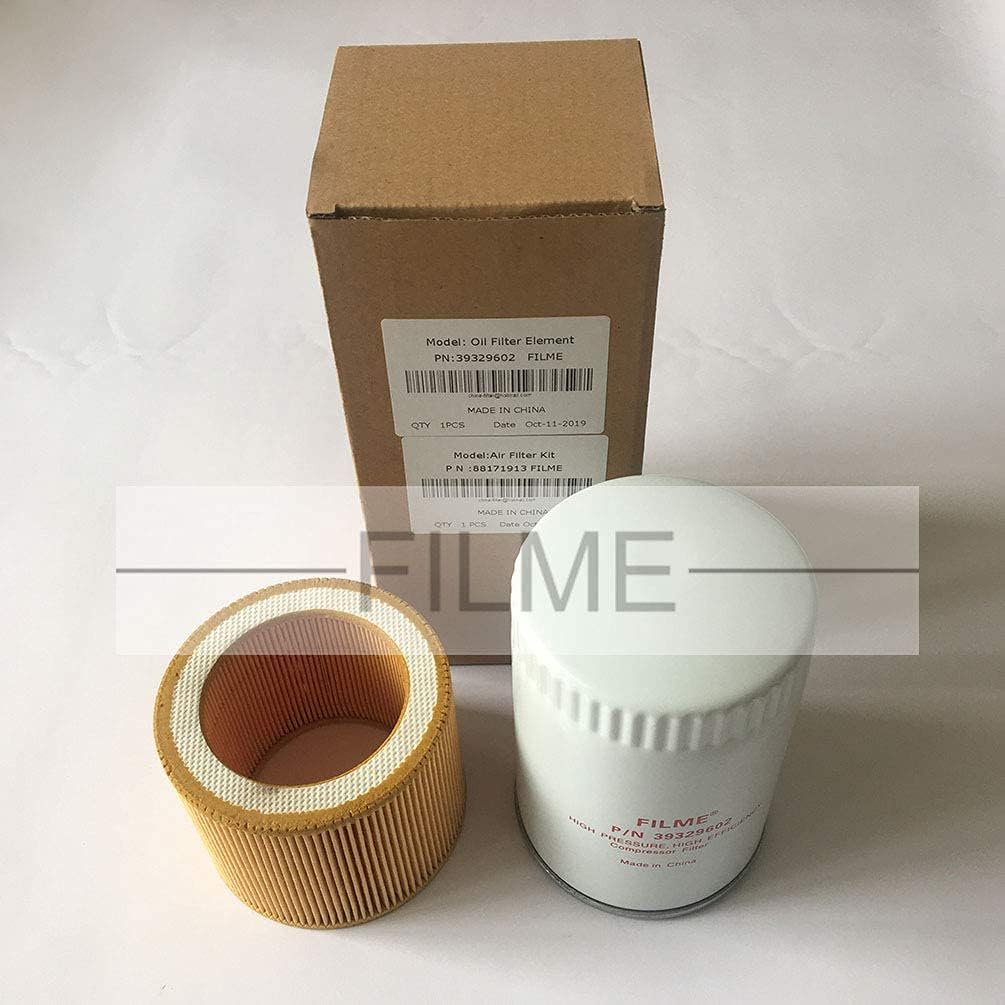 Oil Filter Kit 39329602 Air Filter Element 88171913 Suitable for Screw Air Compressor Replacement UP5 UP6