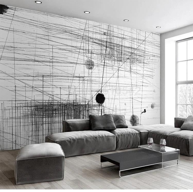 Papier peint mural 3d salon moderne et design épuré pour fond de chambre à coucher