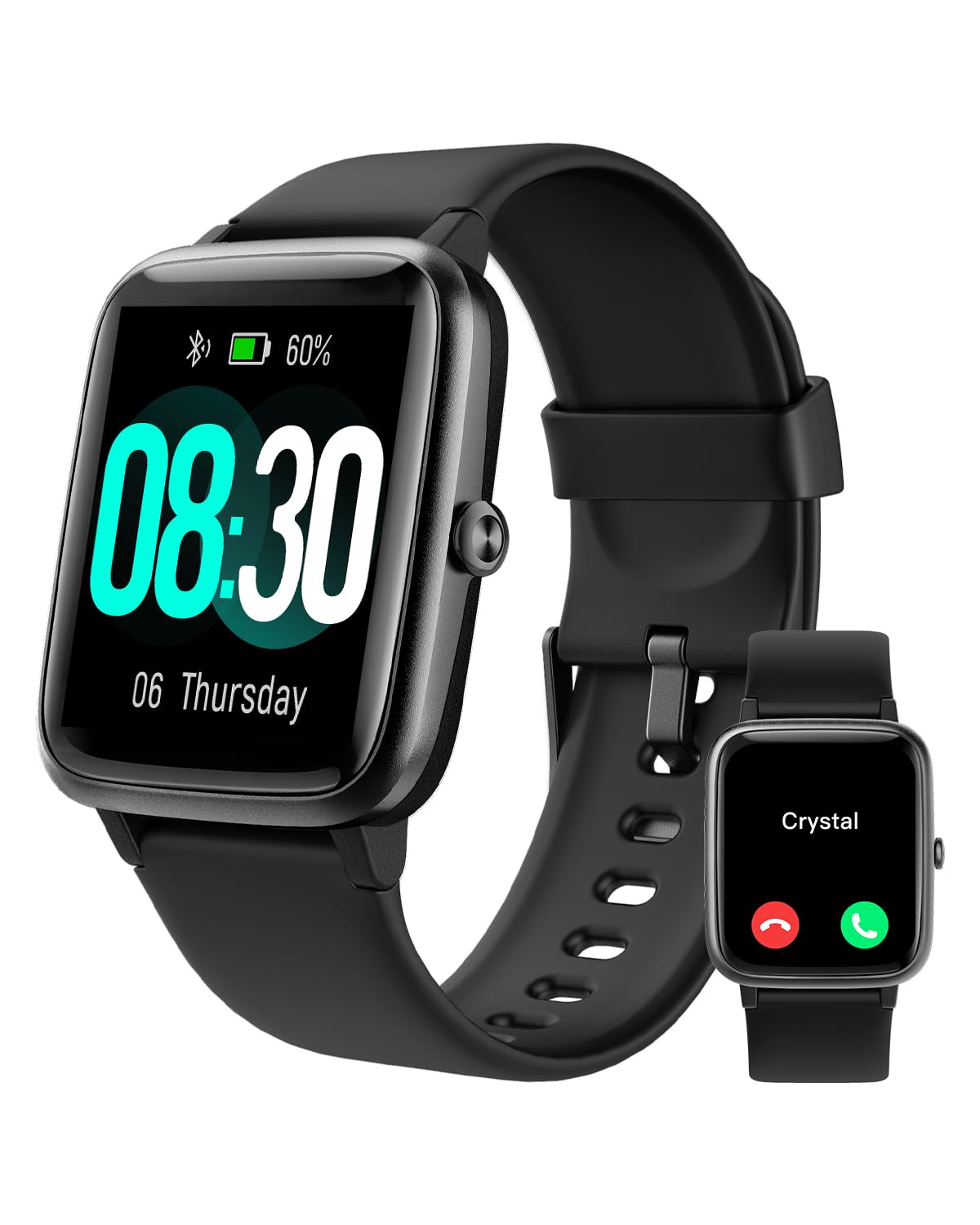 GRV Smartwatch Damen Herren mit Telefonfunktion,1.85" HD Fitnessuhr