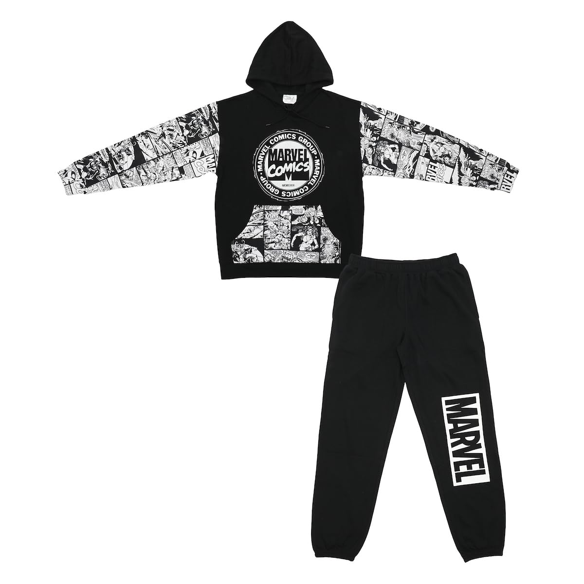 BioworldMen's Adult Marvel Comics Hoodie and Sweatpant Set Active Wear Combo- Superhero-Inspired Comfort