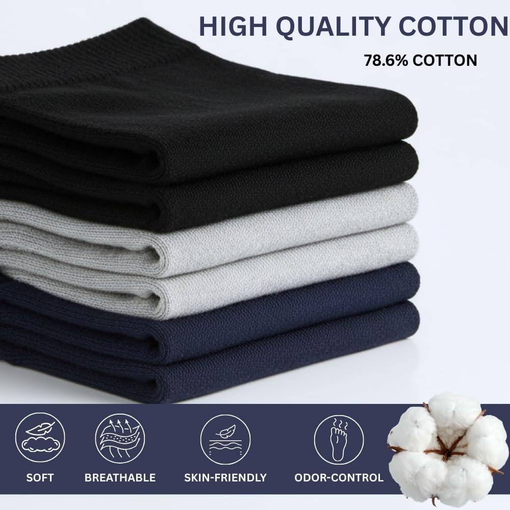 Unisex Cotton Crew Socks | Free Size | Soft & Breathable Everyday Casual Socks for Men & Women - (Pack Of - 3) - Image 6