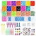 Produktbild Rmeet Loom Bände,6800 Loom Bänder Set 22 Farben Loom Bänder Box Schmuckherstellung Kit Perlen Gummi Haarband Geburtstagsgeschenke für Kinder