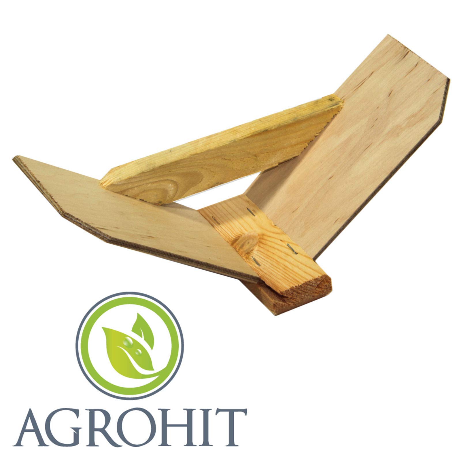 AGROHIT Sitzbrettchen für Tauben & Andere Vögel, 15 Stück Taubensitz aus Holz, Vogelstangen mit Stabilen Halterungen für Einfache Installation, Sitzstangen, 27 x 12 x 12 cm, 15er Pack