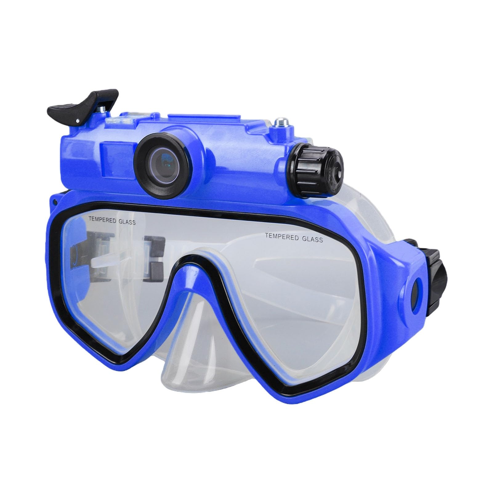 Occhialini da Sub con Fotocamera 2K, Occhialini da Sub 15M | Obiettivo Grandangolare da 100° Impermeabile, Stabilizzazione Elettronica Dell'immagine, Connessione App per Snorkeling Apnea