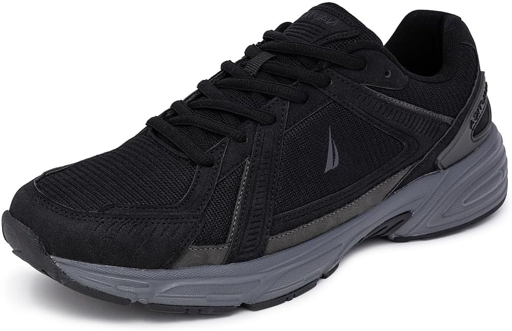 Nautica Mens Running Sneakers Sport Fashion Lace-Up Athletic Soft Shoes for Gym Tennis Men – Cushioned, Breathable, Lightweight & Comfortable