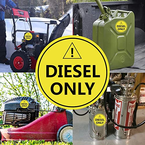 Image of Diesel Only /Gasoline Only Stickers Sign,4 inch Diesel Only Decal Labels /Gasoline Only Waterproof Oil Standards Stickers-Adhesive Fuel Stickers for Trucks, Tractors, Machinery (15 Pack Yellow Red Green)