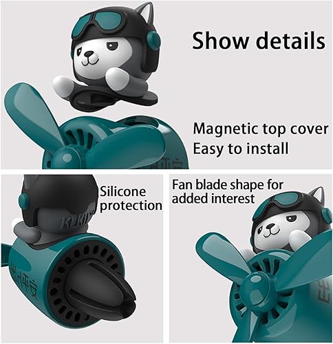 Miniatura 6 de Ambientadores para automóvil, difusor de coche con bonito oso piloto, ambientadores de salida de aire, perfume adecuado para decoración interior del