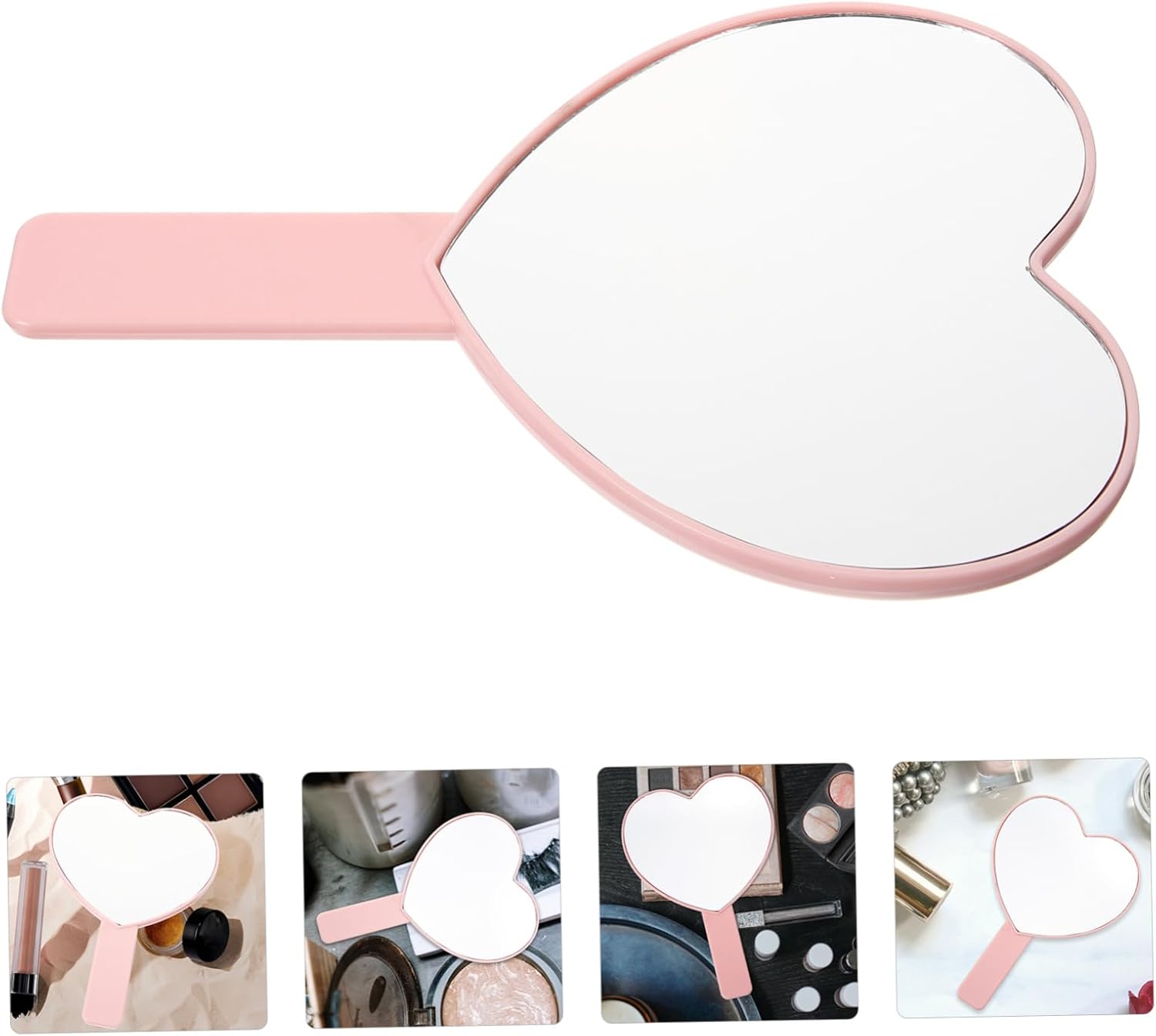 Heart Mirror Mini Cosmetic Mirror Compact s Makeup Hand Travel Handheld Valentines Hand Held Makeup Compact Carry Miss Decorate Glass