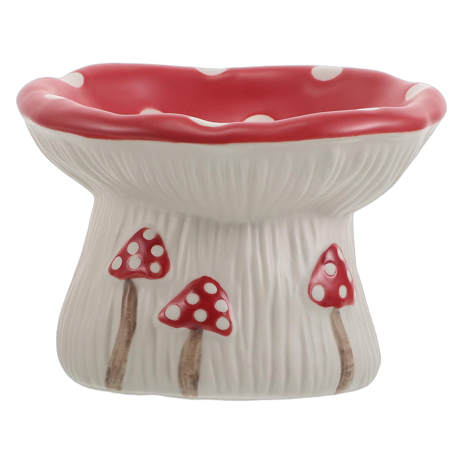 Ciotola Rialzata in Ceramica per Gatti e Cani di Piccola Taglia Design a Fungo Antiscivolo Base Stabile Ciotola per Cibo e Acqua per Animali Domestici da Interno che Mangiano