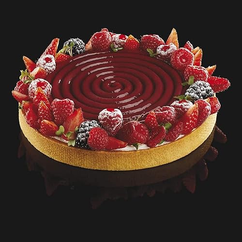 Pavoni Molde de silicona para hornear "Top Ipnosi", cada cavidad de 5.51 pulgadas de diámetro x 0.39 pulgadas de alto, 2 cavidades