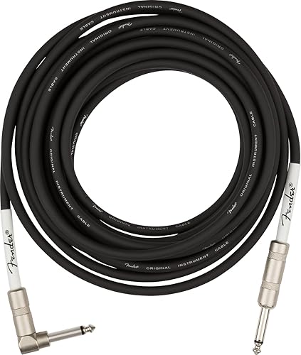 Miniatura 47 de Fender Cable de instrumento original de 18.6 pies, recto, negro, 1 paquete