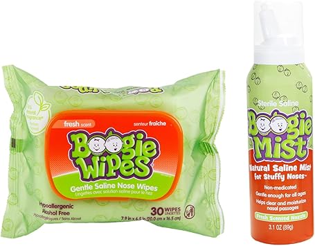 Boogie Baby Wipes & Saline Nasal Spray Bundle Wipes, Fresh Scent, 1 Pack of 30 (30 Total Wipes), 3.1 oz(1 Saline Nasal Spray) Boogie Baby Wipes & Saline Nasal Spray Bundle Wipes, Fresh Scent, 1 Pack of 30 (30 Total Wipes), 3.1 oz(1 Saline Nasal Spray)
