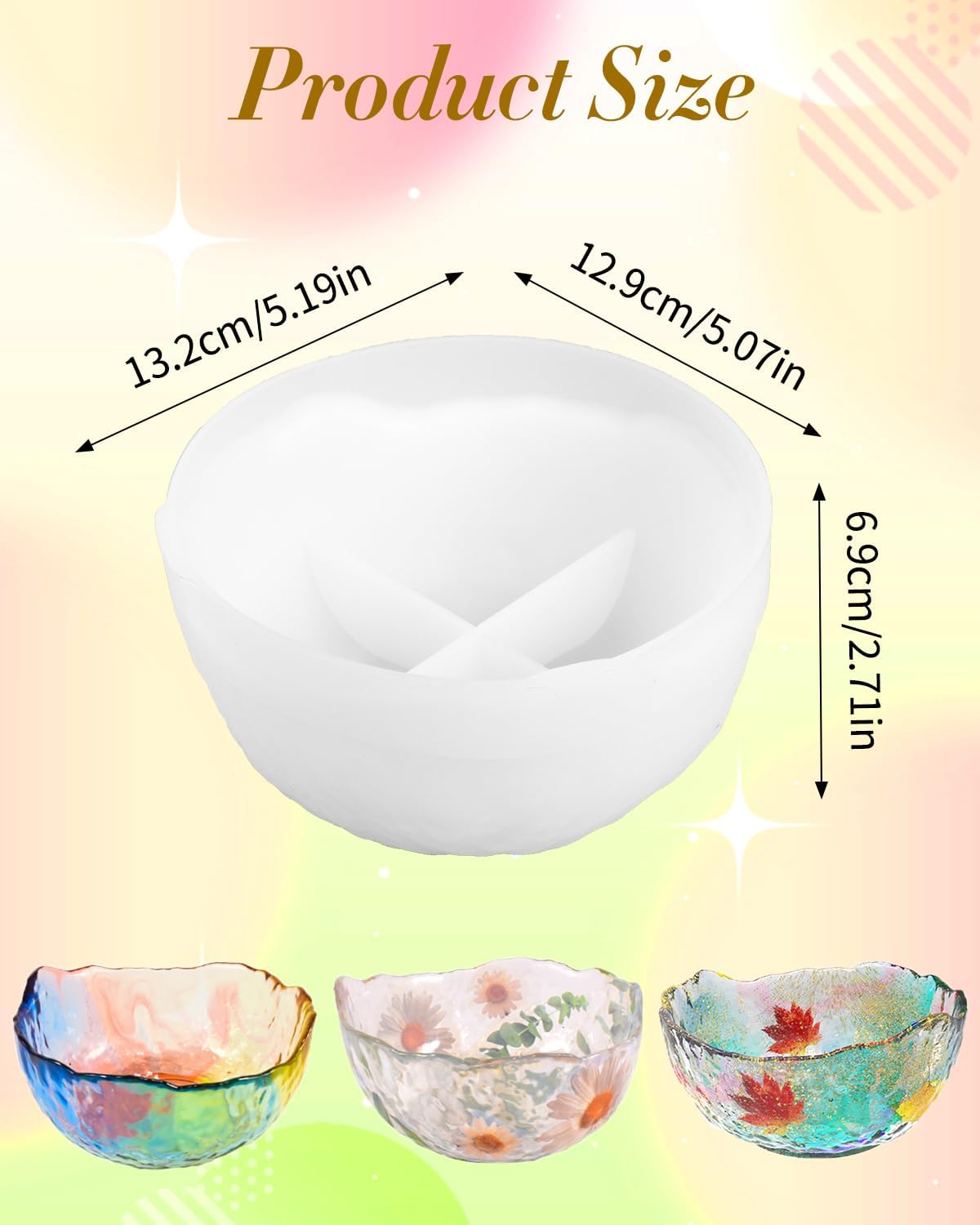 Bowl Silicone Molds, Resin Bowl Mold Plant Tray Molds, Fruit Bowl Plant Stand Mold, Salad Container Round Rolling Tray Molds, Plate Flower Pot Jewelry Storage Epoxy Casting Mould (round)