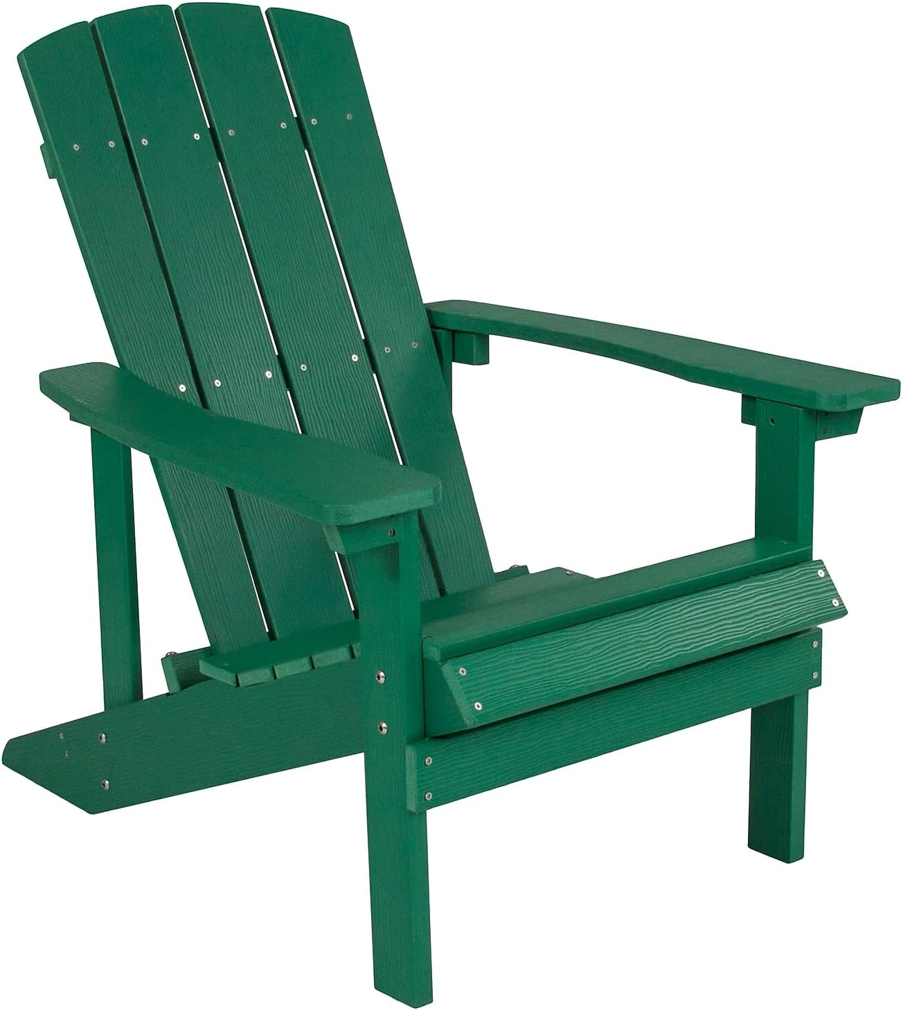 Charlestown All-Weather Poly Resin Wood Adirondack Chair in Green