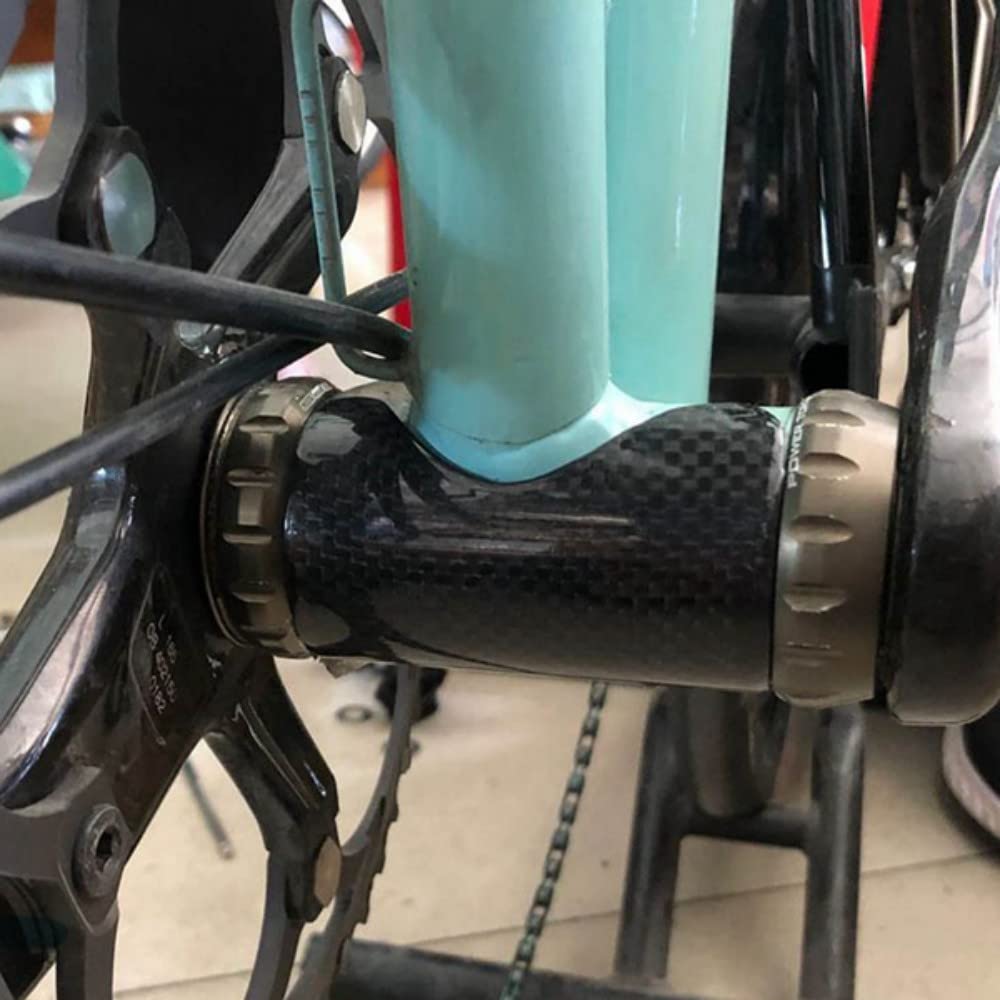 Sgxbos Lot De 2 Protections Carbone Fourche Arrière Vélo Brompton - Autocollants Anti-Rayures